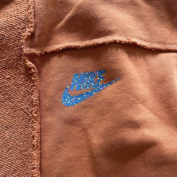 Nike Sportswear Icon Clash Fleece Sweatshirt Women’s L Rust Burnt Orange Loose F - Picture 8 of 9